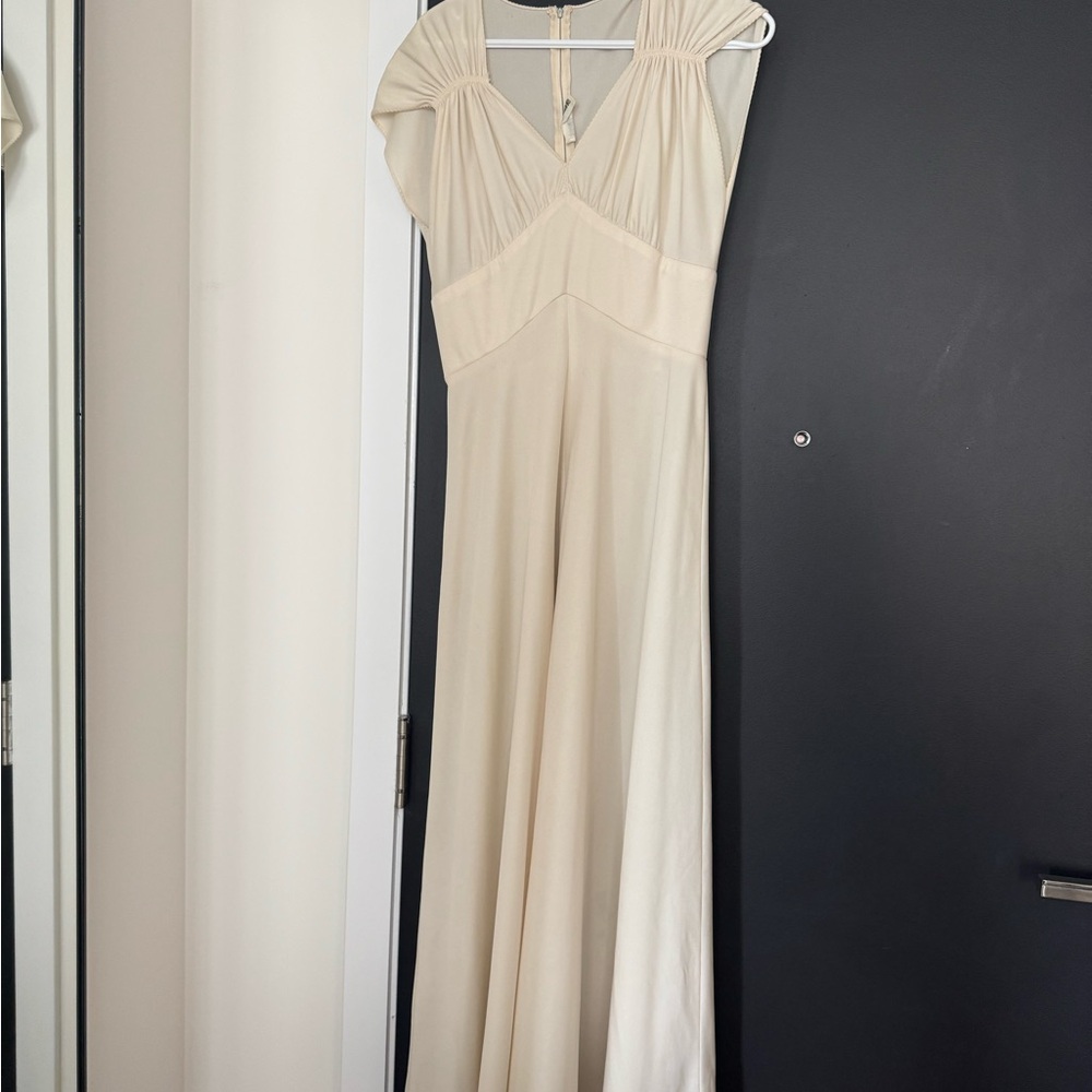 Elegant Cream Evening Gown